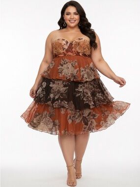 anthropologie brown strapless dress Chocolate Brown Backless Bodycon Dress